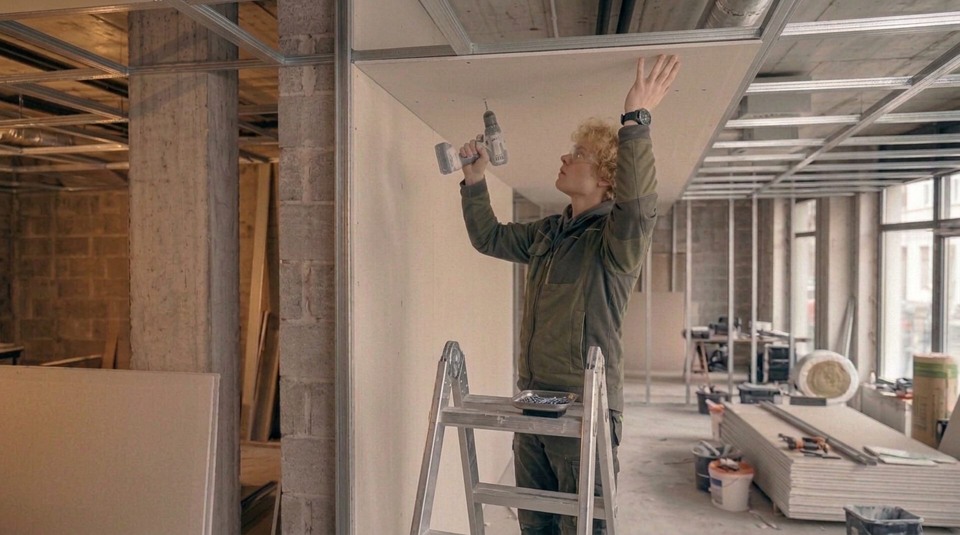 Instalación profesional de falso techo de pladur