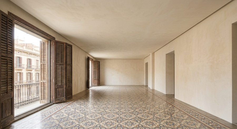 Antes: techo liso ocultando volta catalana